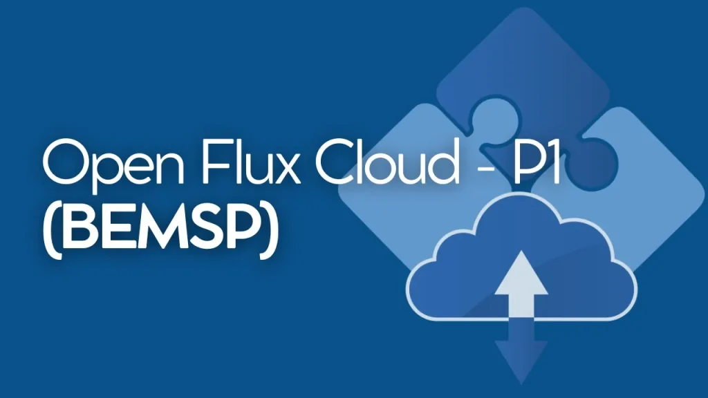 Visuel bleu Open Flux Cloud P1 avec icône cloud et puzzle